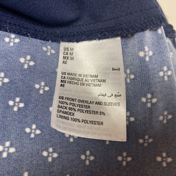 Charter Club Pullover Tunic Blouse M Chiffon Pleats 3/4 Flounce Sleeves Relaxed - Picture 12 of 13